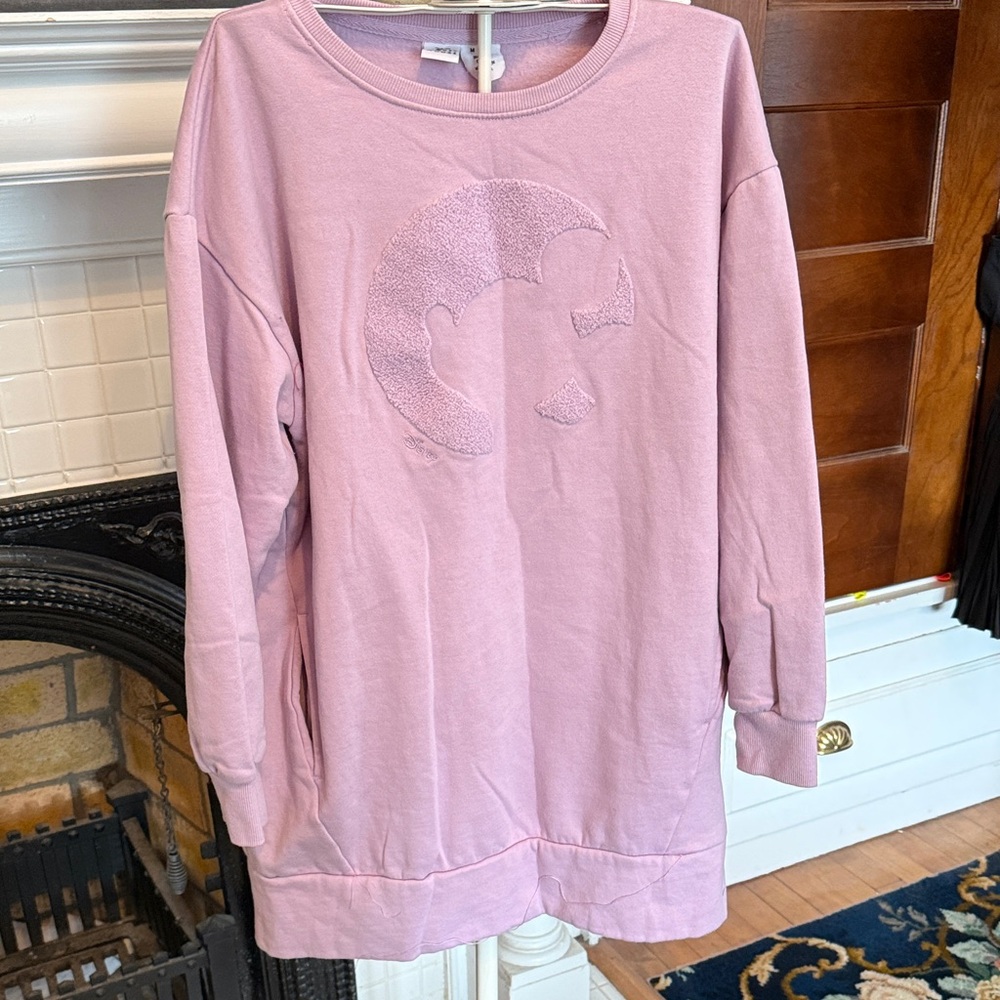 Disney Pink Sweatshirt with Embroidered Logo- worn about 4‎ times